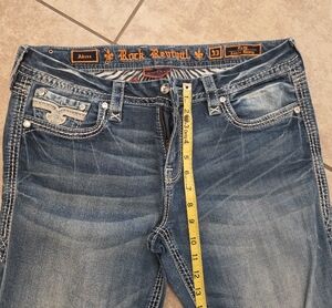 Rock Revival Women's Faded Blue Relaxed Fit Jeans